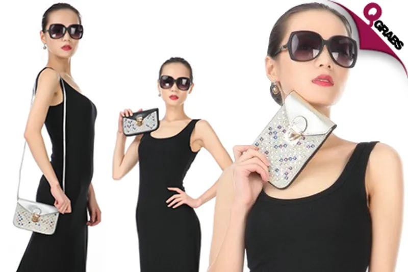 For QR39, Sparkle with Multi-Color Crystal Mobile Pouches - Choose from 5 Glittering Designs! (QR65 Value)